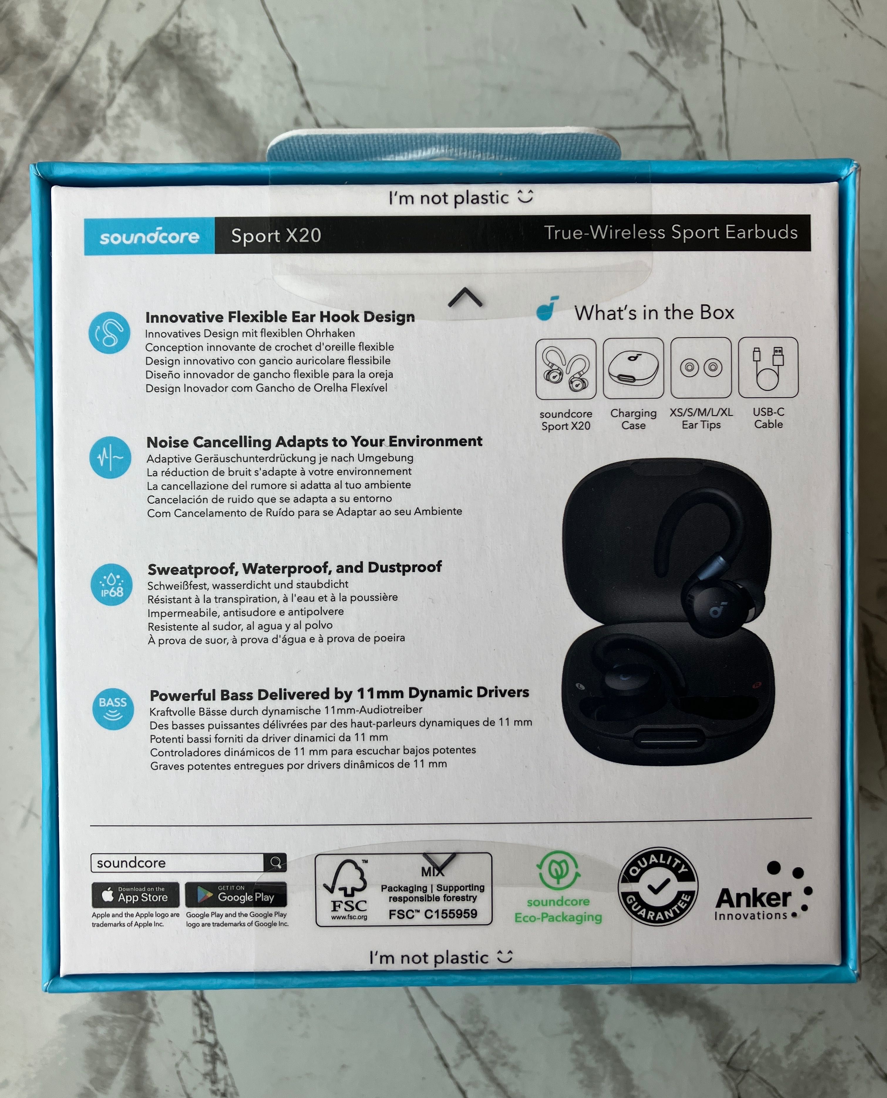 Навушники Anker Soundcore Sport X20. + Чохол в подарунок. Нові