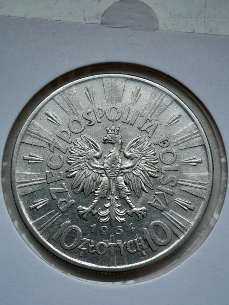 10 zł. 1934r. Piłsudski-rzadka