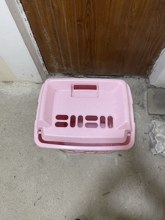 Kosz na pranie plastikowy z przykrywka, duzy