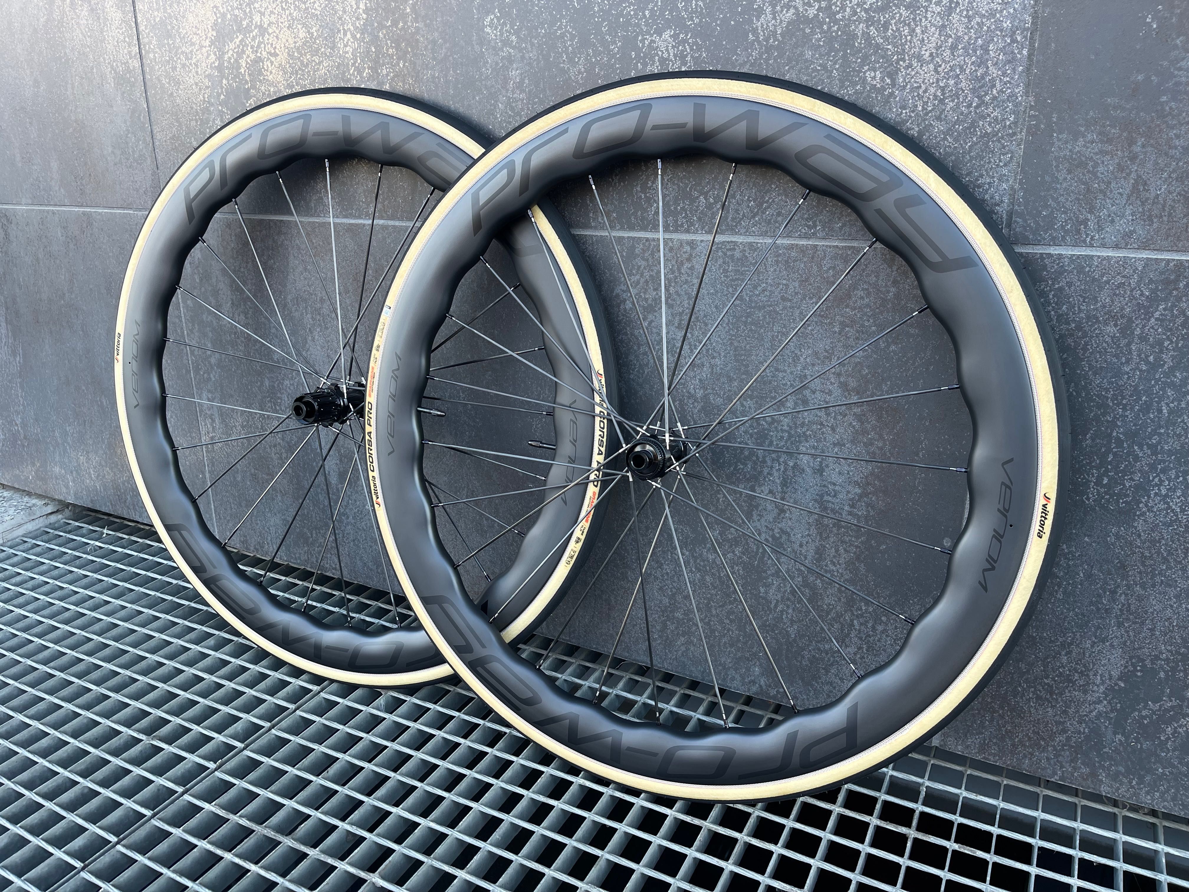 Koła szosowe carbon PRO-WAY VENOM 50mm 1395g! (karbonowe gravel rower)