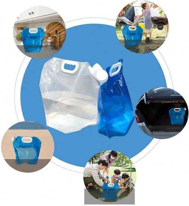 Baniak na wodę składana torba na wodę 10 l 3sztuki kolor niebieski