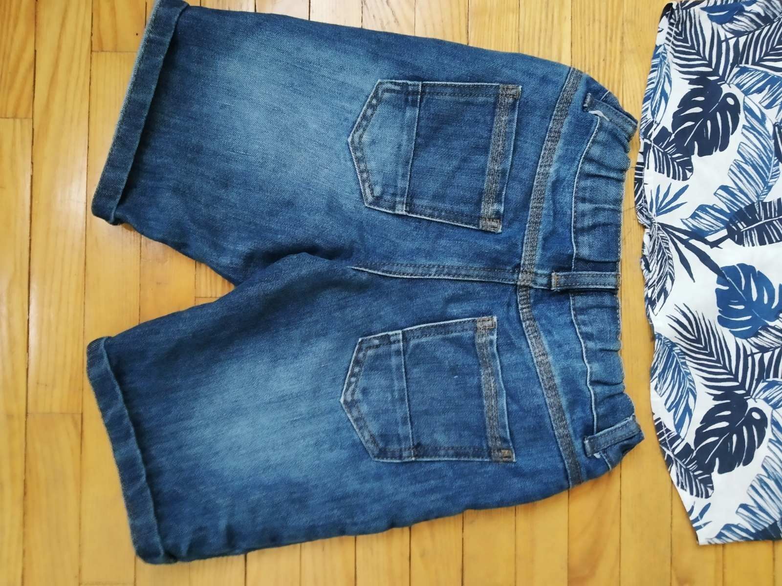 Шорти Denim, сорочка рубашка H&M 100% котон 134p.