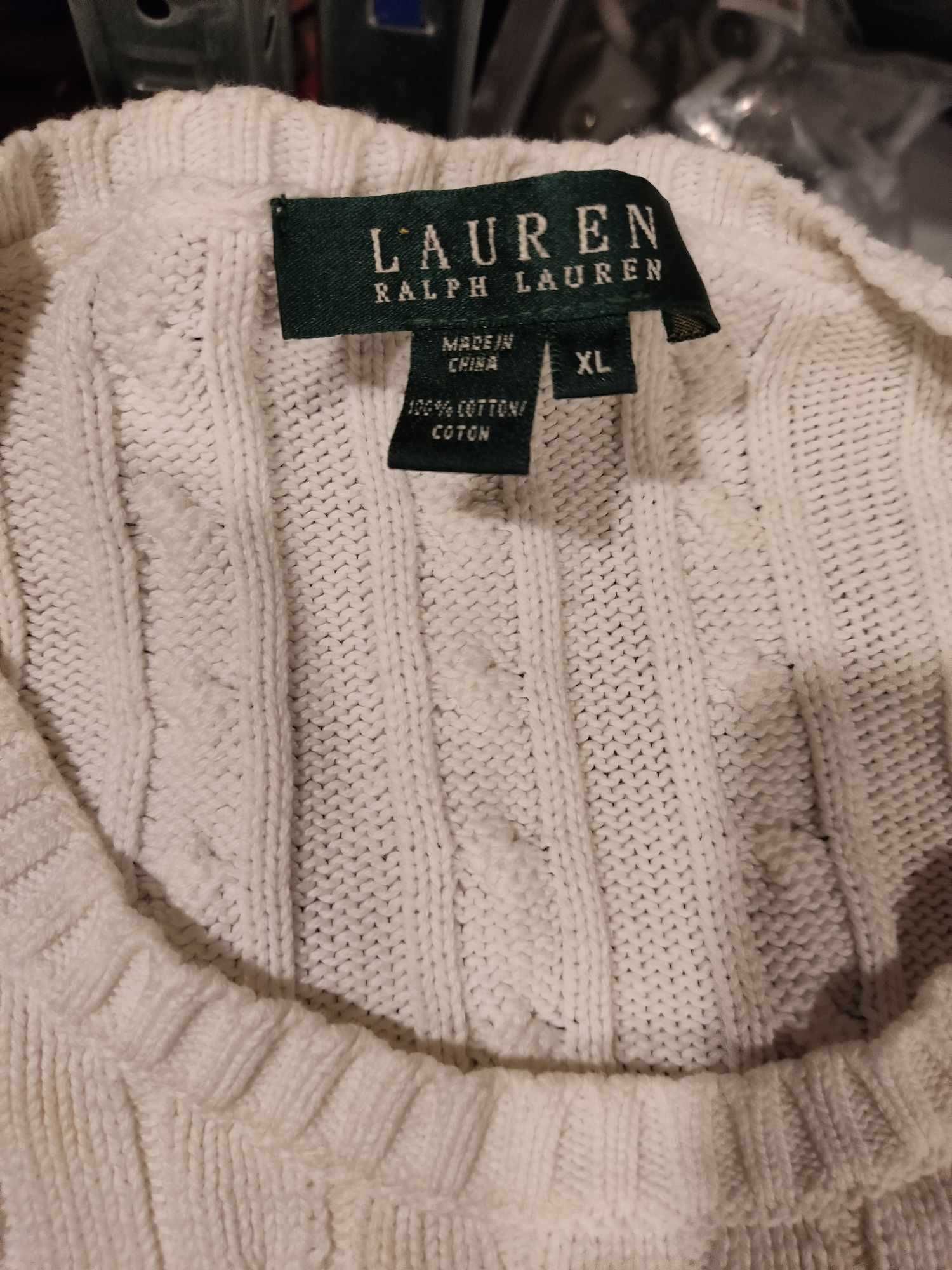 Biały sweter Ralph Lauren XL