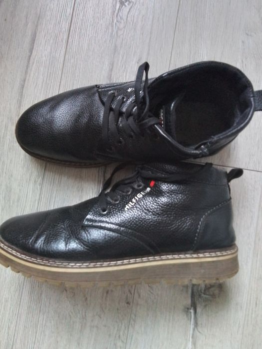 Мужские зимние кожаные ботинки Tommy HiLFIGER