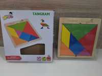 Nowa drewniana układanka ,gra edukacyjna tangram klocki trójkąty