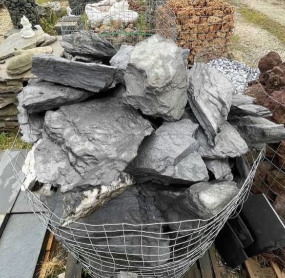 ŁUPEK FILITOWY Czarny Kamień do Akwarium Terrarium Malawi Tanganika