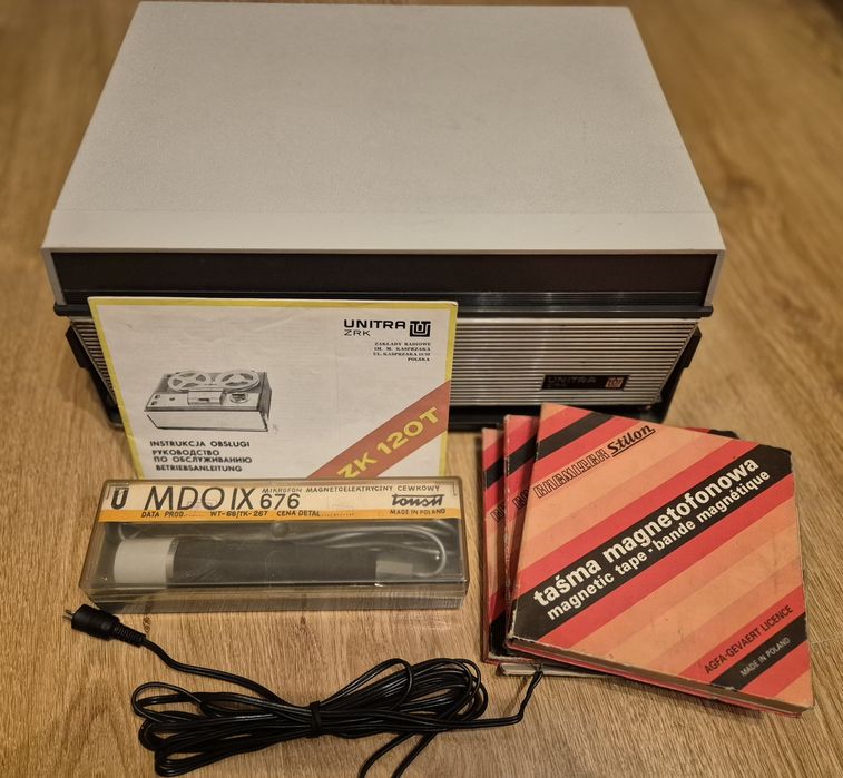 Magnetofon szpulowy Unitra ZK120T instrukcja mikrofon MDOIX Tonsil PRL