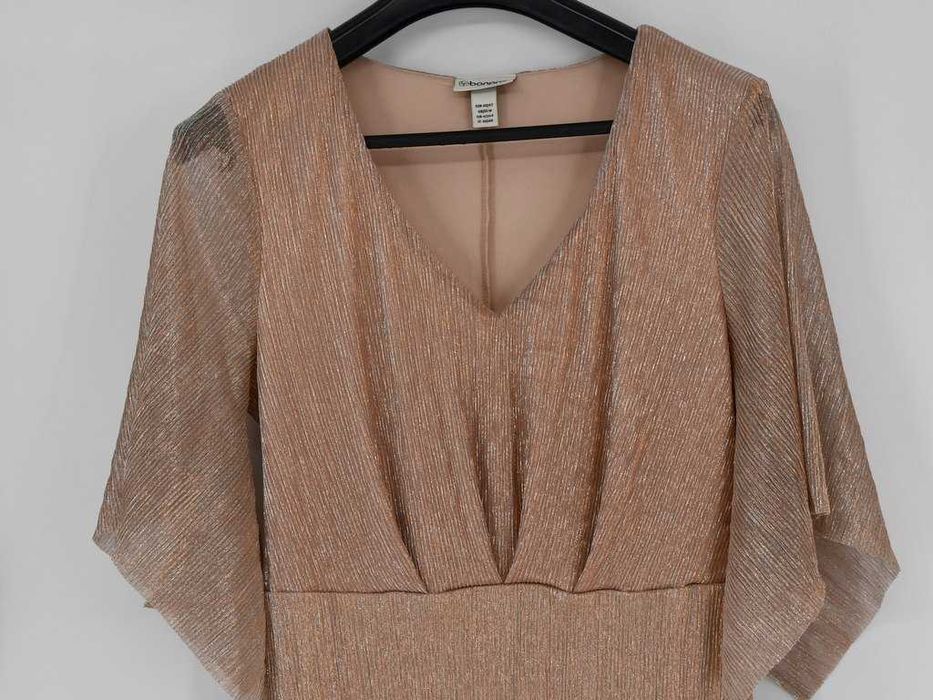 Sukienka wizytowa z asymetrycznymi rękawami Bonprix 40/42