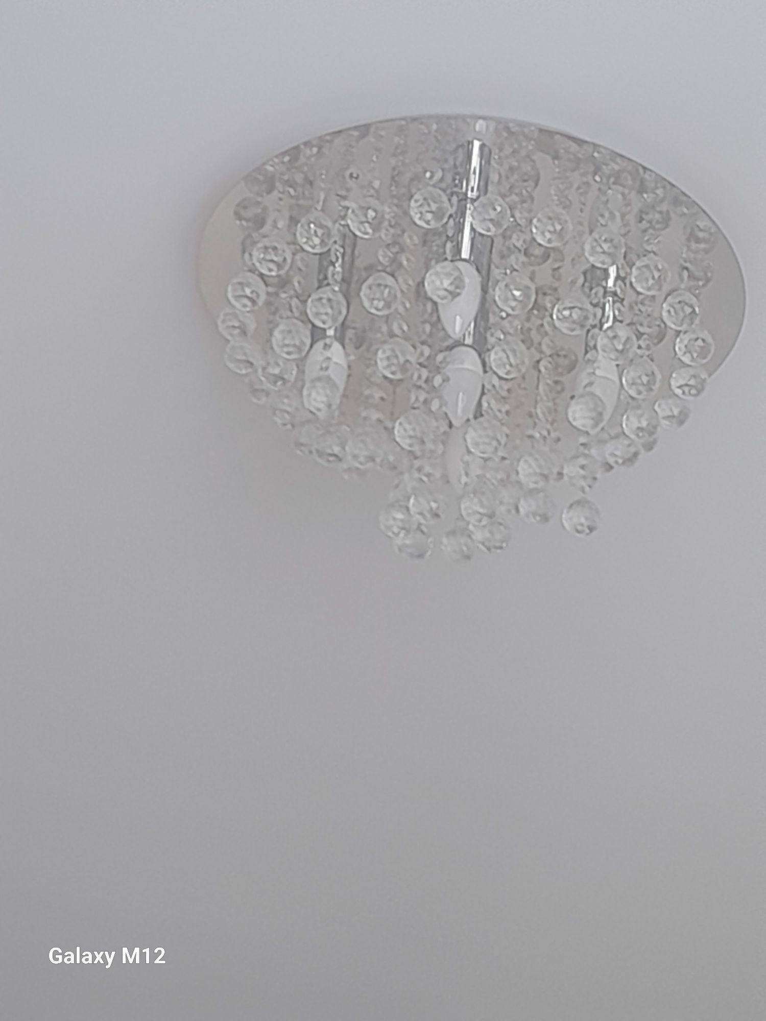 Żyrandol lampa sufitowa krysztalki chrom