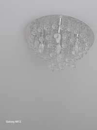 Żyrandol lampa sufitowa krysztalki chrom