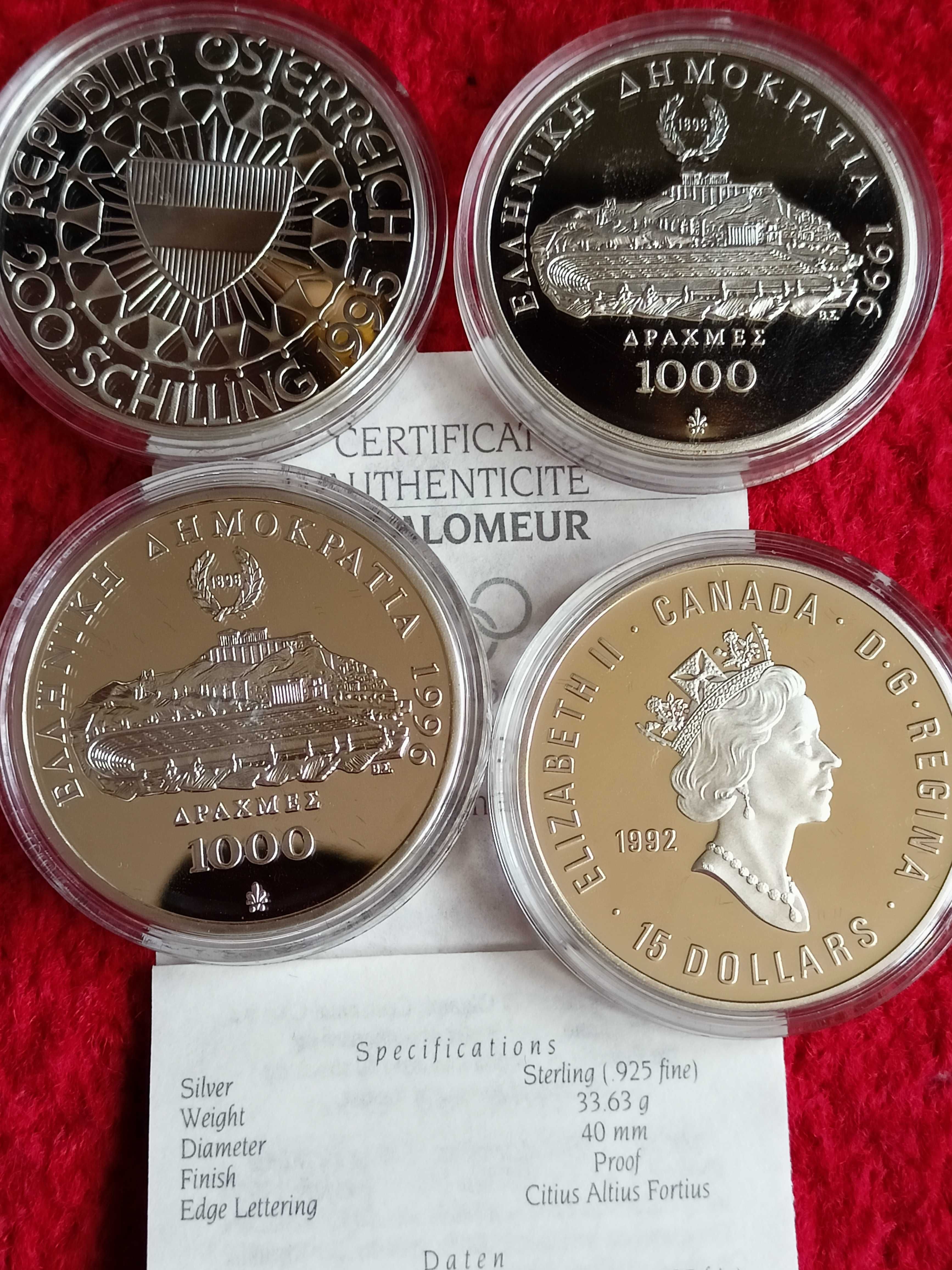 Srebro, kolekcja monet- 10 szt, UNC.