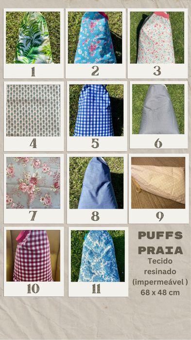 Puffs / almofadas para a Praia