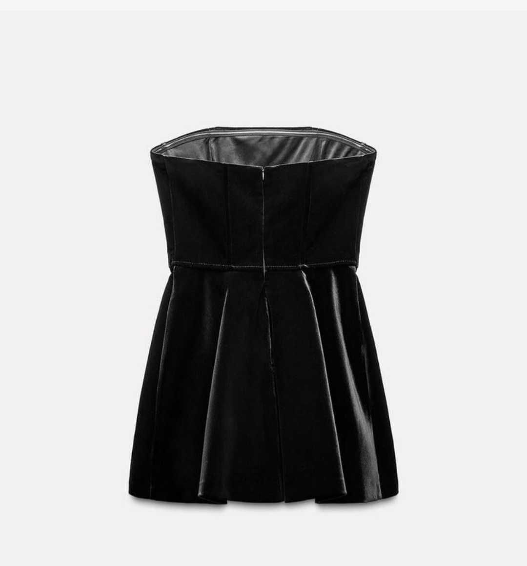 Zara оксамитова міні сукня чорна,  розмір L