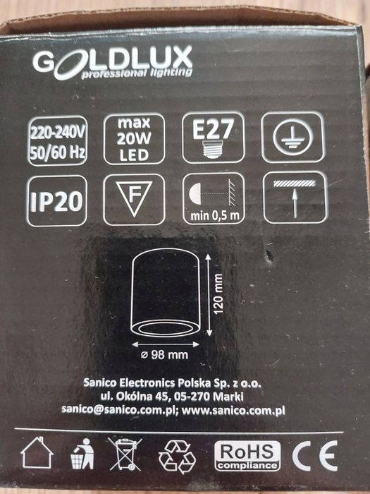 Oprawa sufitowa czarna