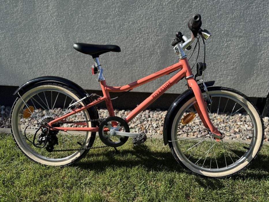 Rower trekkingowy dziecięcy Btwin Riverside 500 20” kolor koralowy