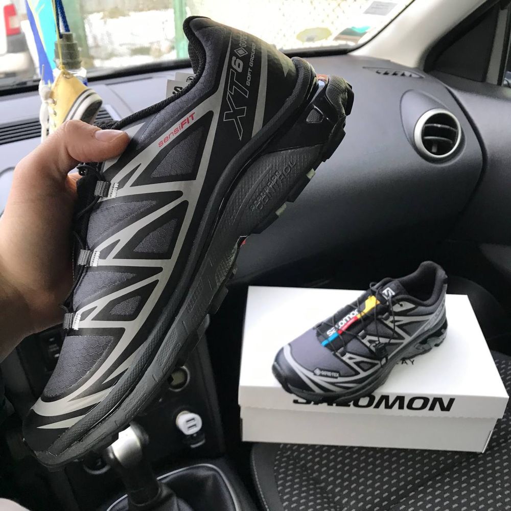 Чоловічі сірі кросівки саломон Salomon XT6 S/LAB Gore Tex grey