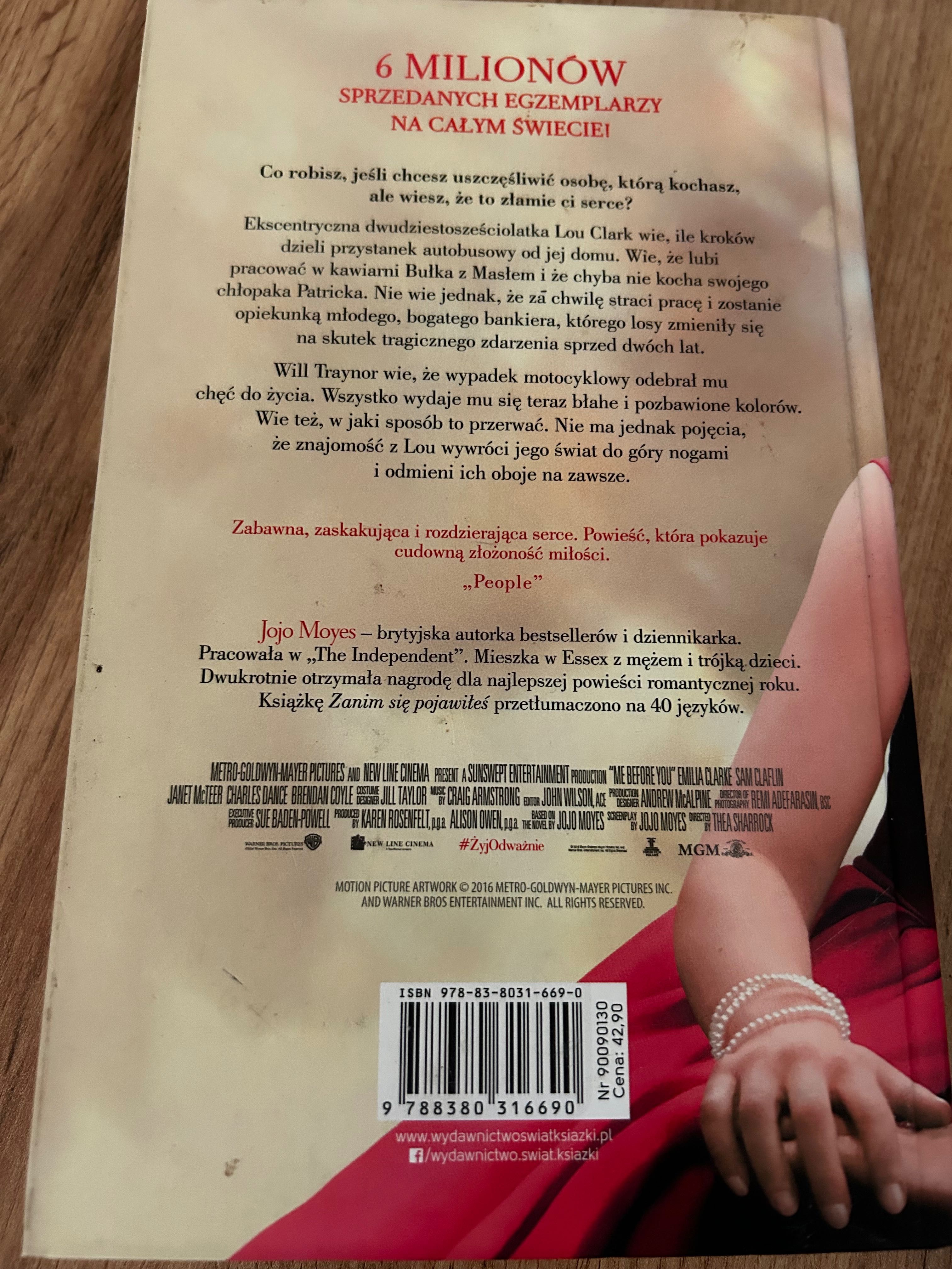 Książka „Zanim się pojawiłeś”
