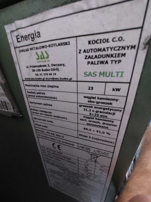 Części do pieca SAS 23kW kompletny z zbiornikiem