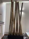 Peca decorativa em madeira de canas de bamboo