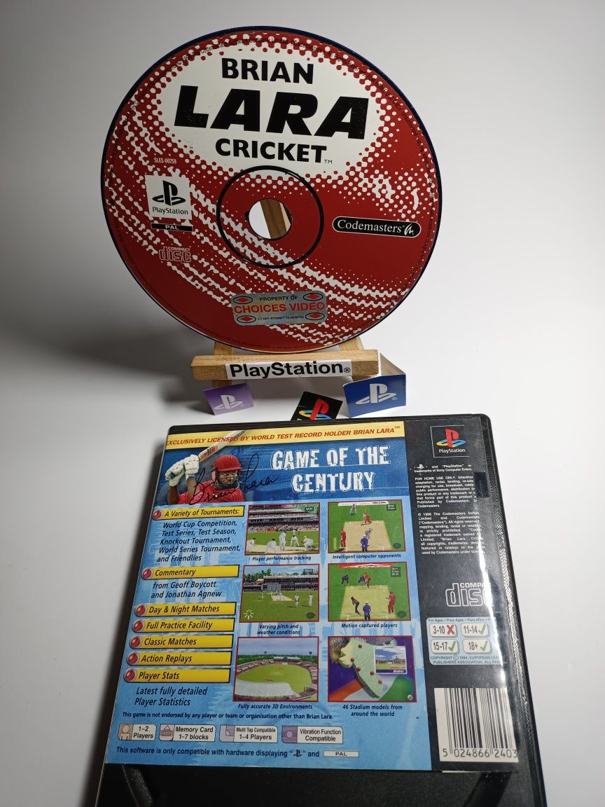 Brian Lara Cricket PlayStation 1 Ps1 Psx PsOne