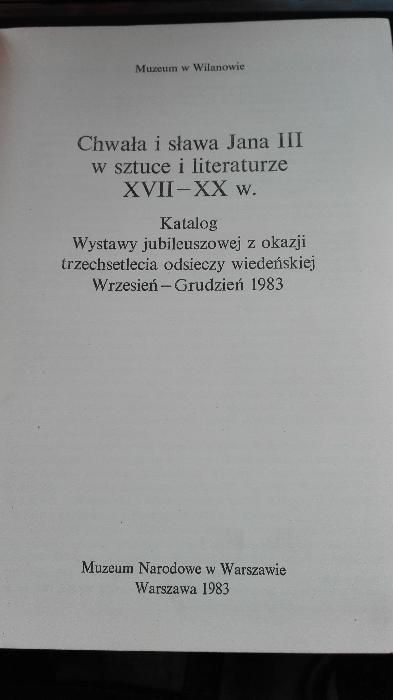 Książka-Katalog Odsieczy Wiedeńskiej 1983r.