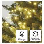 Oświetlenie choinkowe nano łezki frędzle ciepła biel timer LED 2,35m