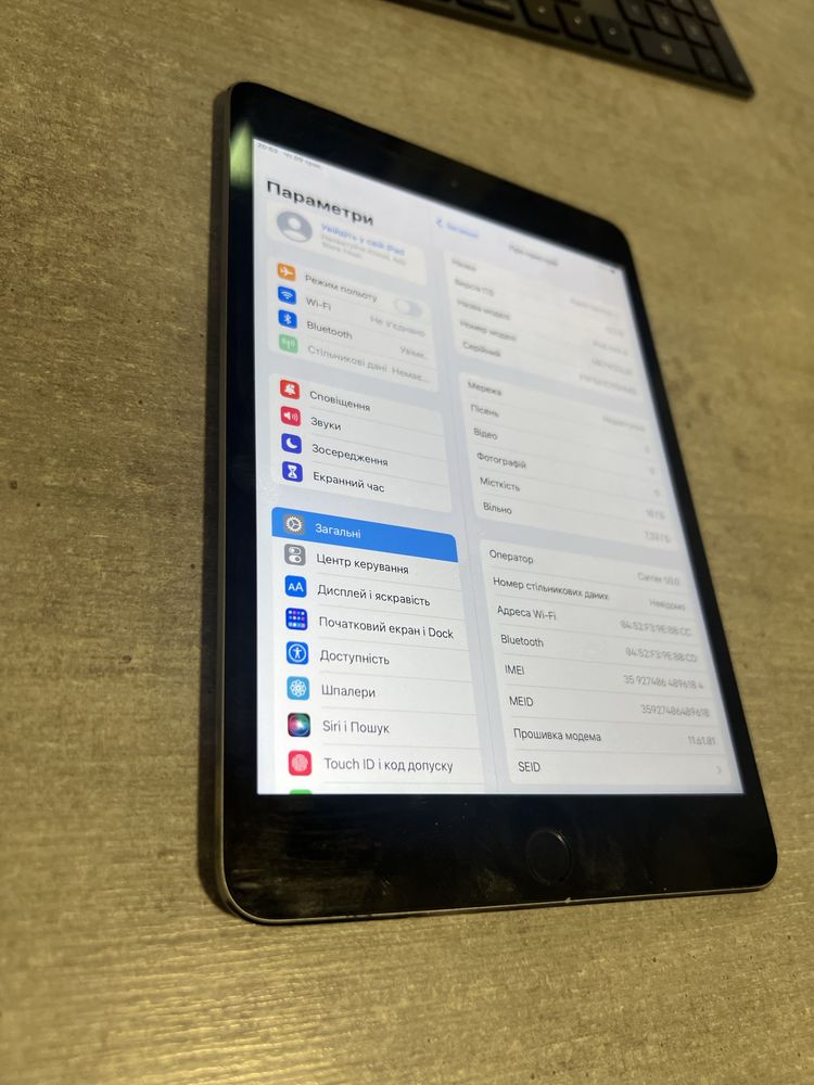 iPad Mini 4. 16GB. Space Grey. LTE. Сімкарта. Гарантія