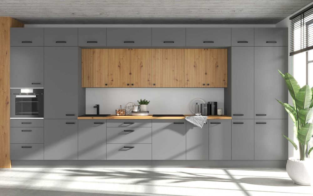 Zestaw mebli kuchennych NASTIA/ANTRACYT kuchnia modułowa