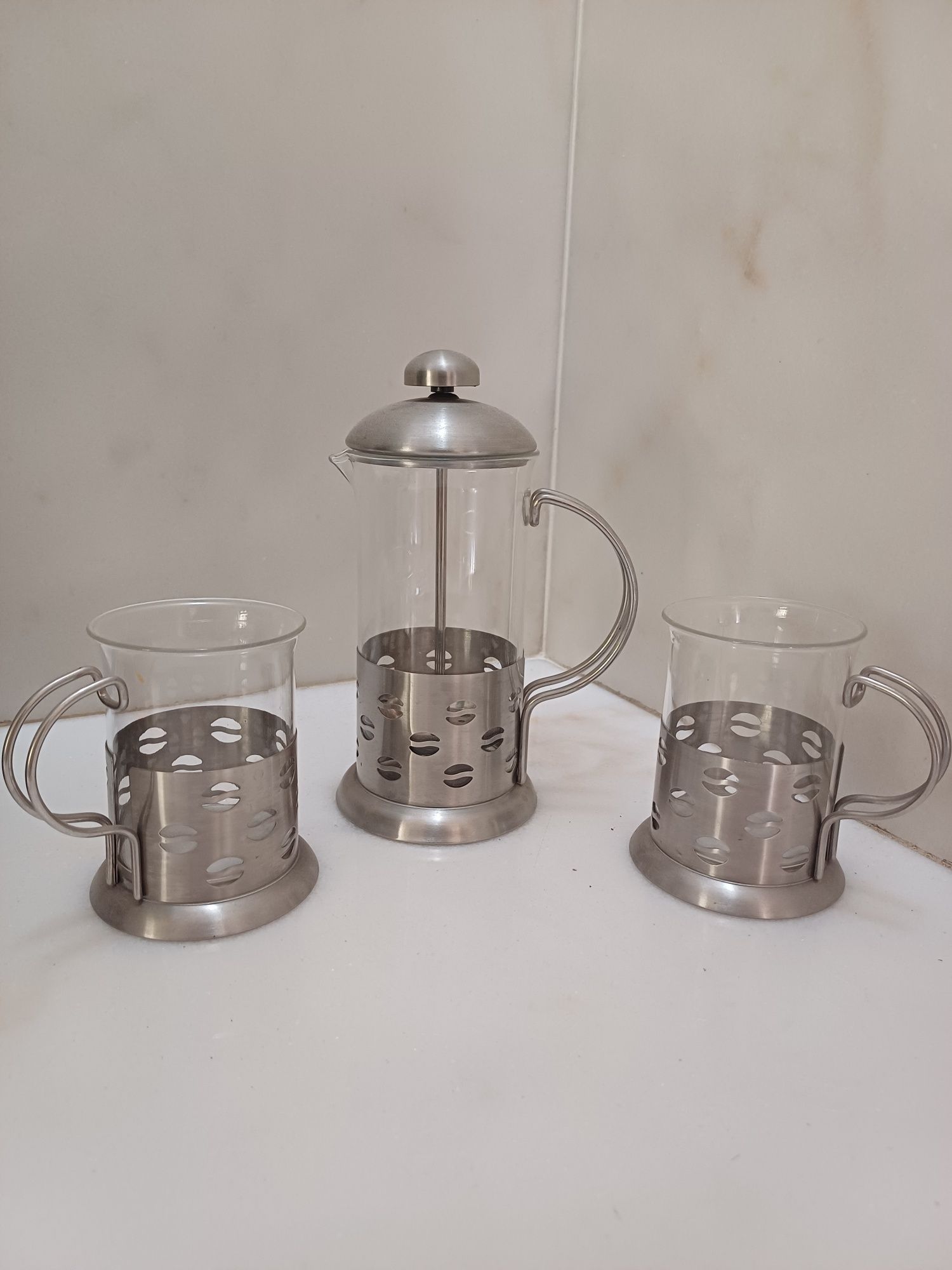 Natal - Máquina de café artesanal e chávenas