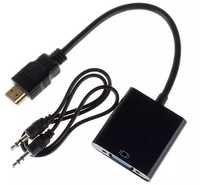 Conversor HDMI para VGA com ou sem AUDIO som NOVO