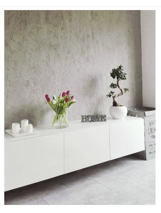 Ikea besta ława szafka rtv komoda biała wisząca połysk