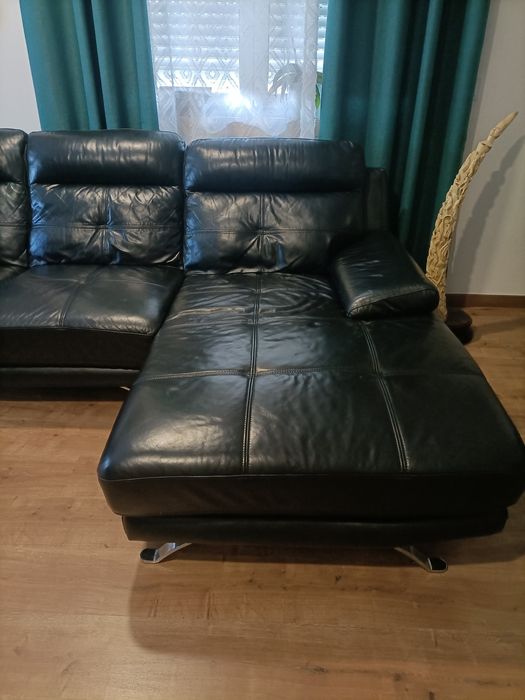 Sofá em Pele Chaise longe