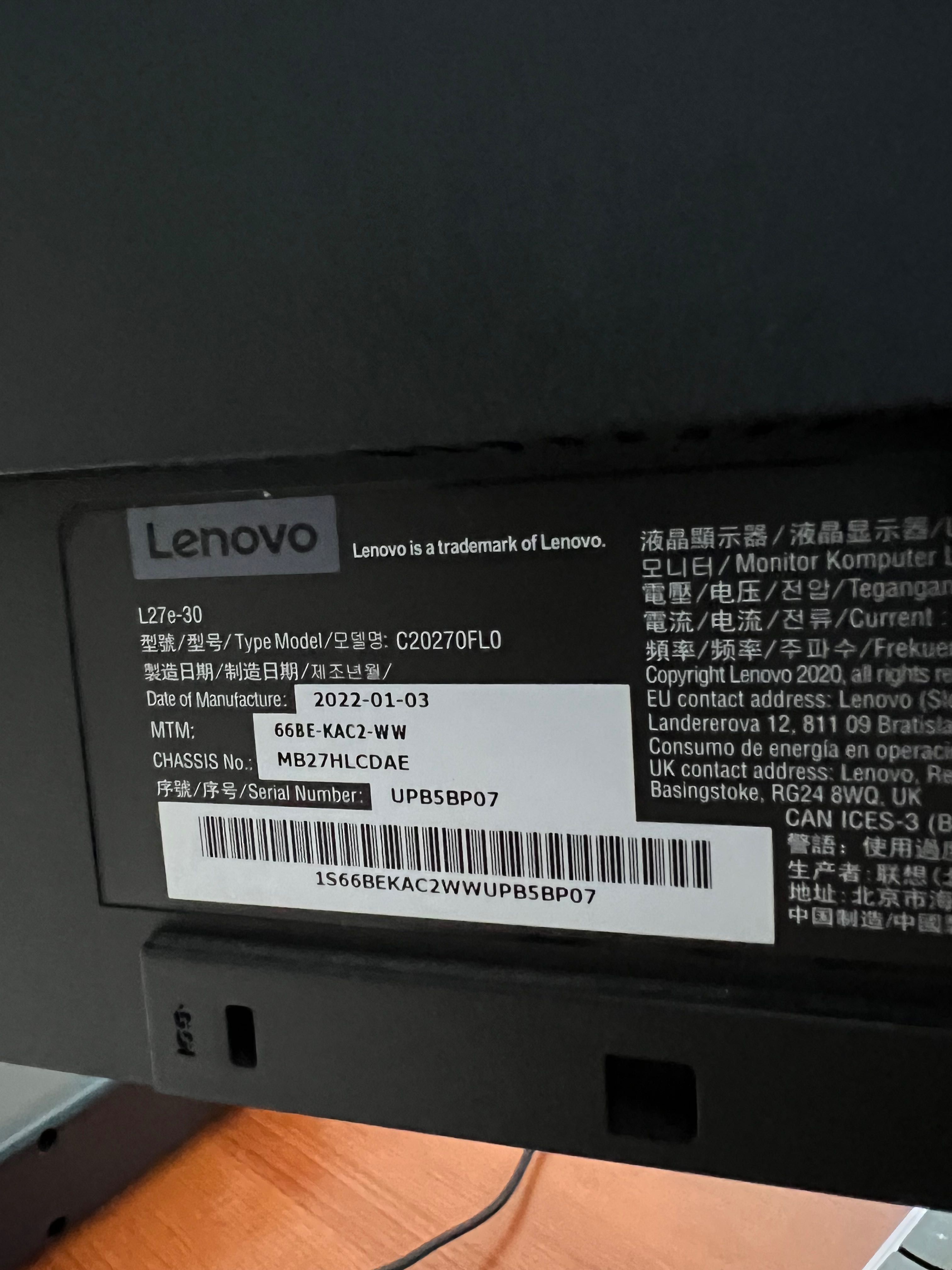 Monitor Lenovo L27e-30