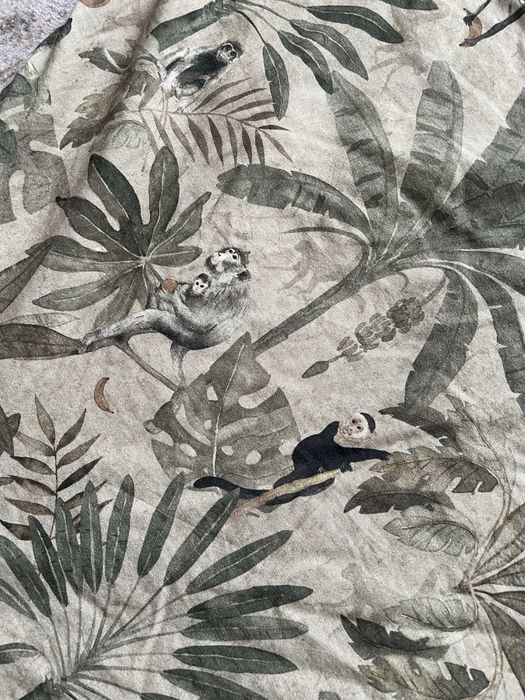 Makaszka otulacz do fotelika do wózka śpiworek w małpki polska marka