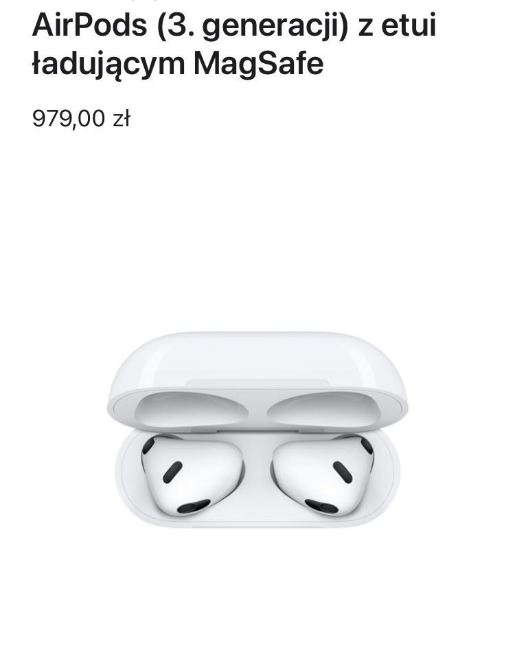 AirPods (3. generacji) z etui ładującym MagSafe