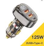 Zasilacz USB samochodowy nowy 125W, 3 porty w tym 1xUSB-C