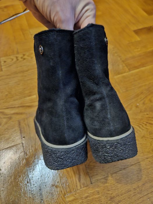Замшеві сапоги черевики напівсапоги tamaris