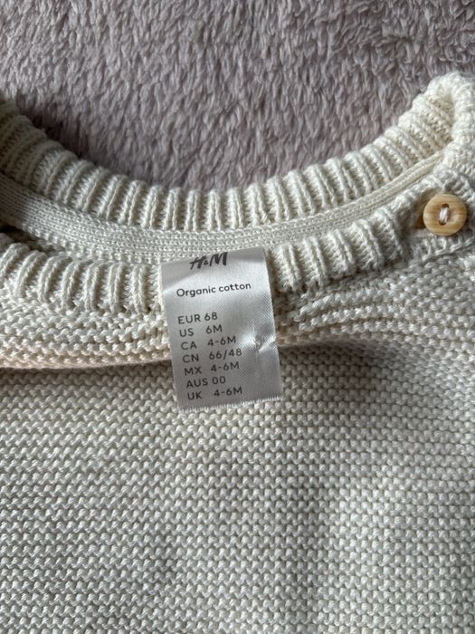 Вʼязаний костюм молочного кольору 68р