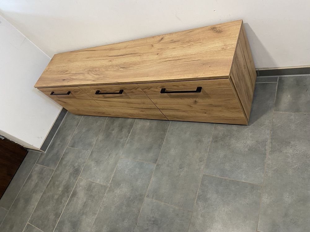Maroko szafka na buty stojąca do przedpokoju dab artisan 150 x 44 x 33