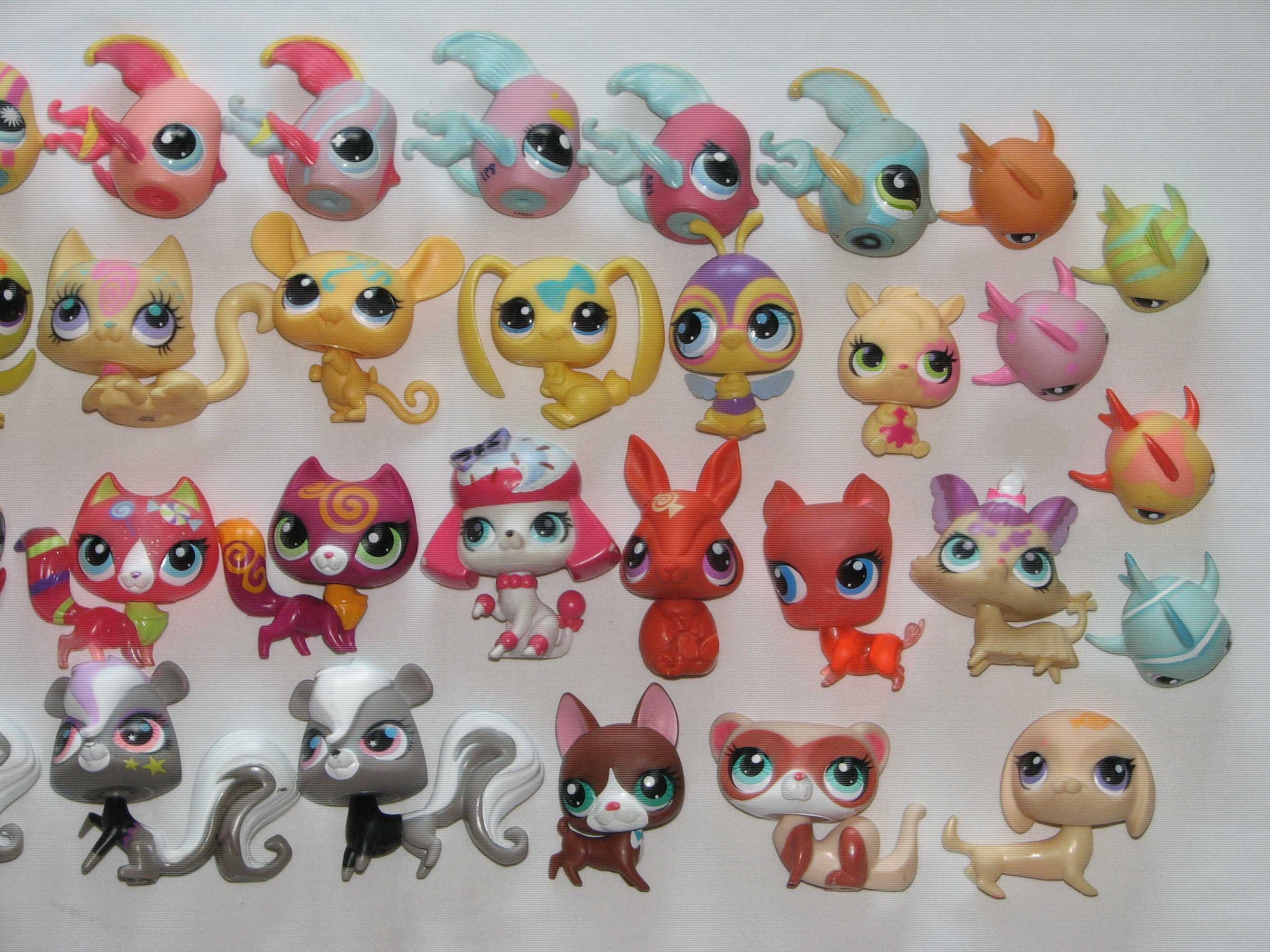 Littlest pet shop - morskie - różne lps - ruchome wyciągane głowy