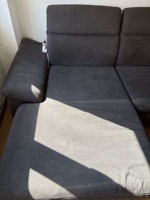 Sofá Chaise longue cama 4 lugares MORIS cor antracite