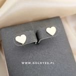 Złote kolczyki serca gładkie próby złota 585 14k