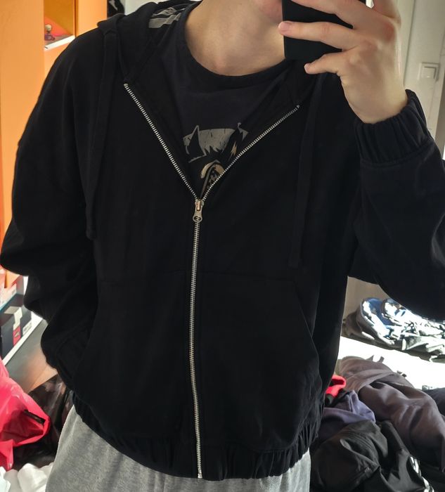 Широка базова кропнута зіпка baggy cropped zip-hoodie sk8 y2k dc дс