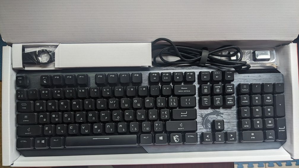 Клавиатура механическая msi vigor gk50 low profile игровая