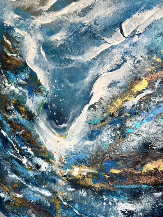 Obraz „ Birds” 120x80cm, akryl. Okazja!