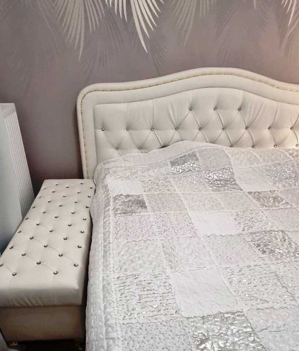 ŁÓŻKO 160*200 Premium Glamour +  Ławka