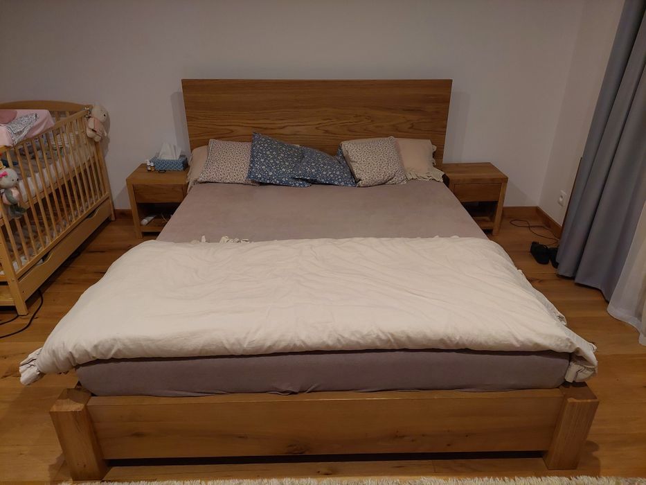 Łóżko dębowe 160x200