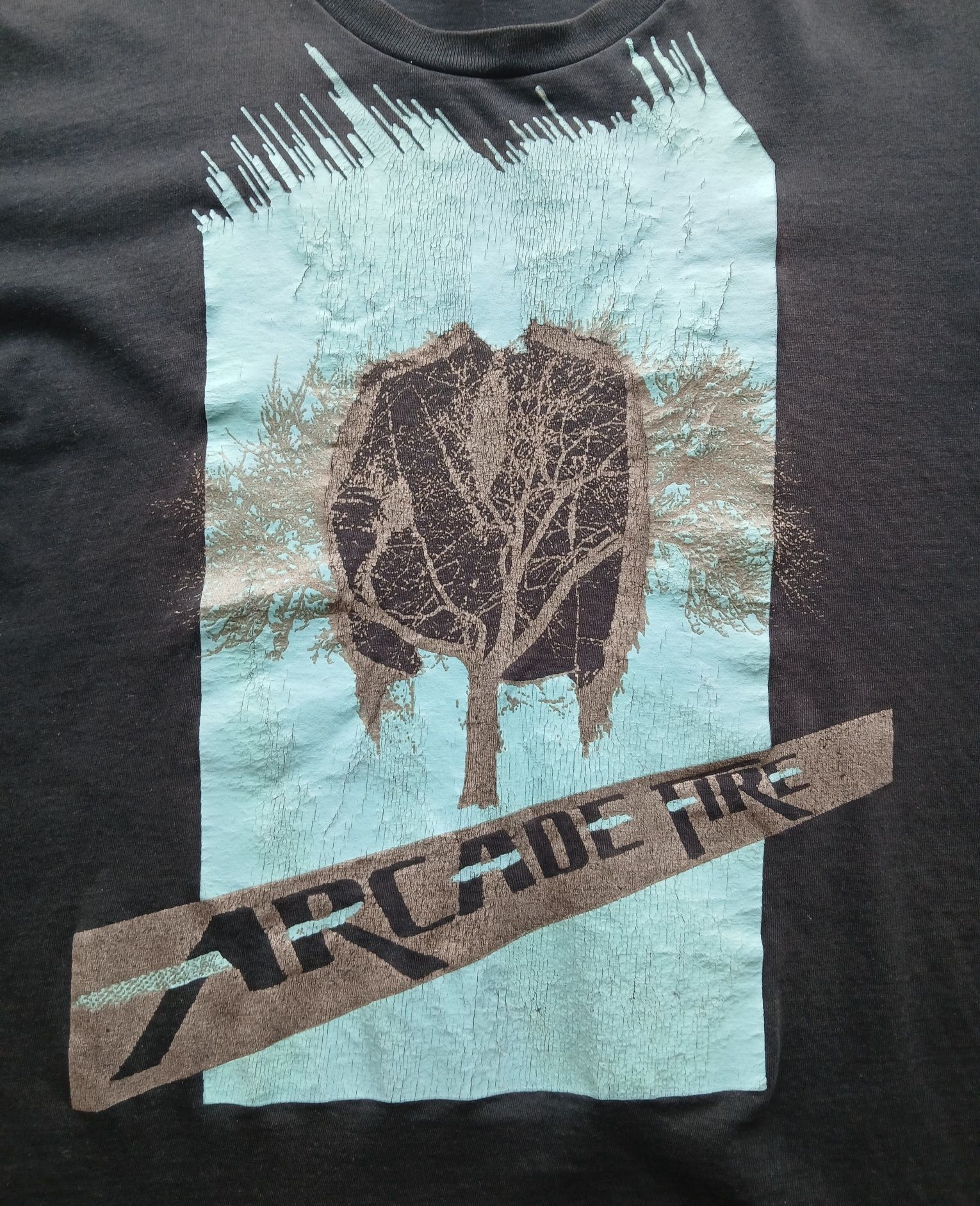 Винтаж Мерч футболка группы Arcade Fire size M 2005г made in USA