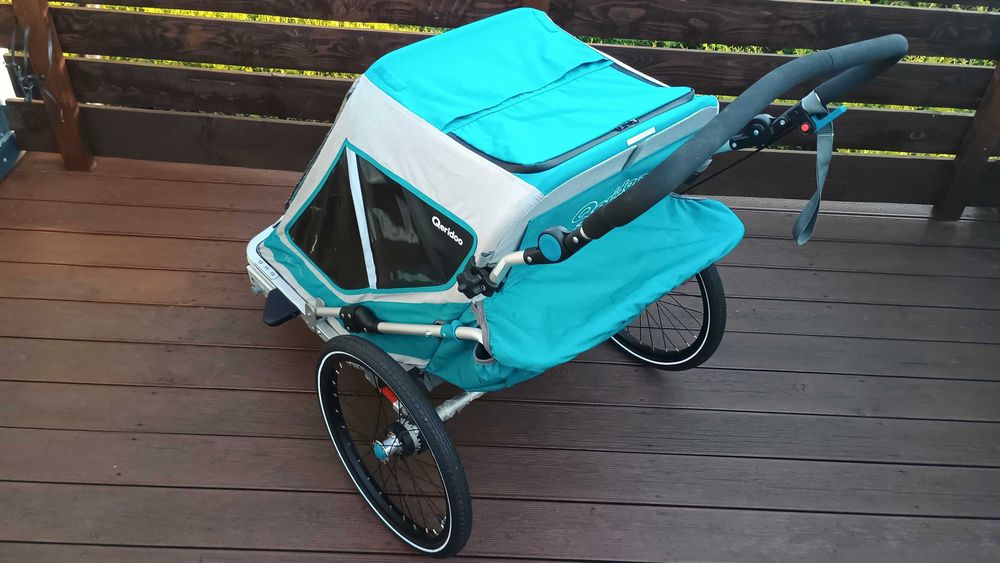 Przyczepka rowerowa Qeridoo Speedkid 2 - wózek podwójny i do biegania