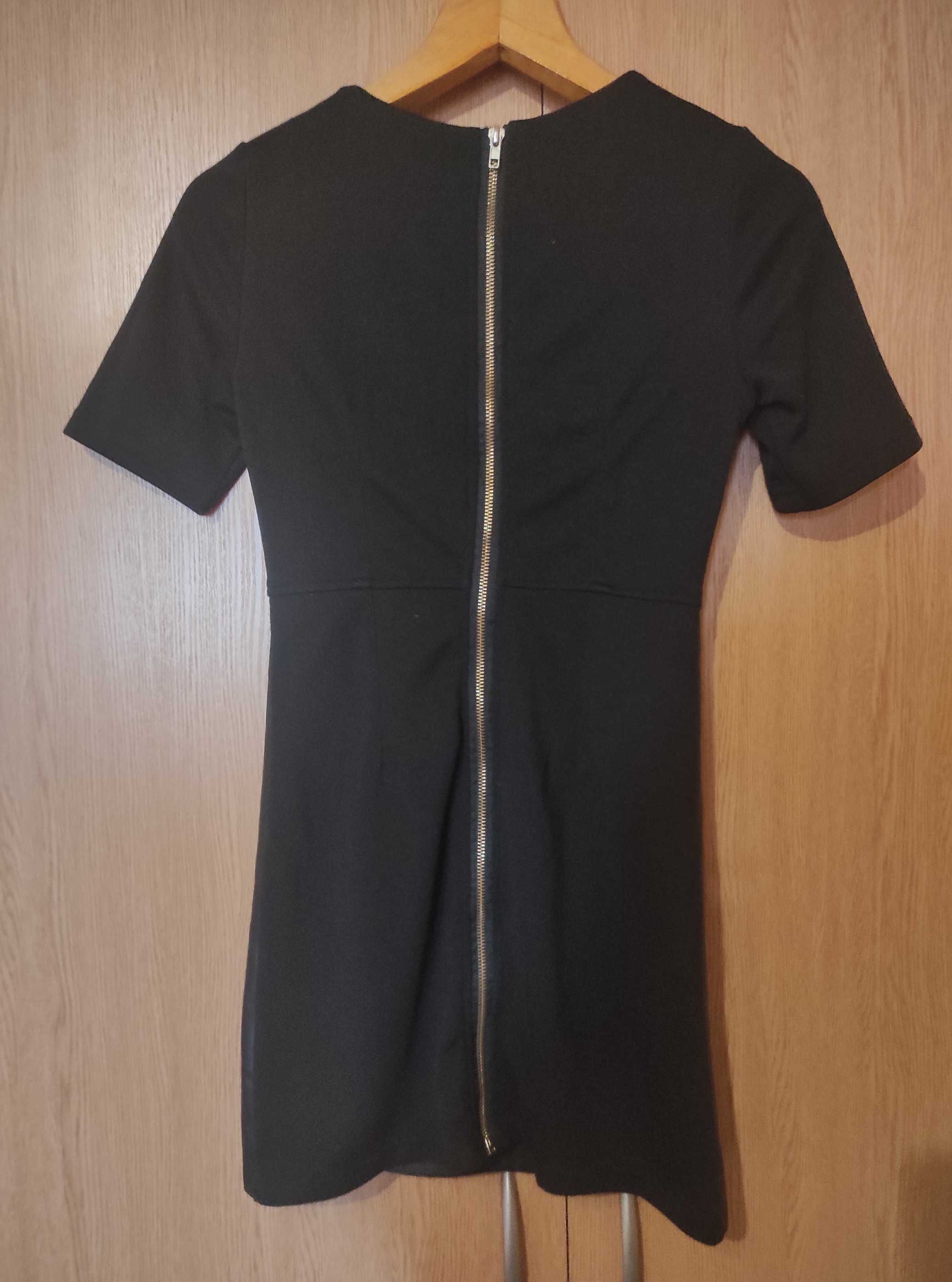 Женское кожаное платье с коротким рукавом, Р 40